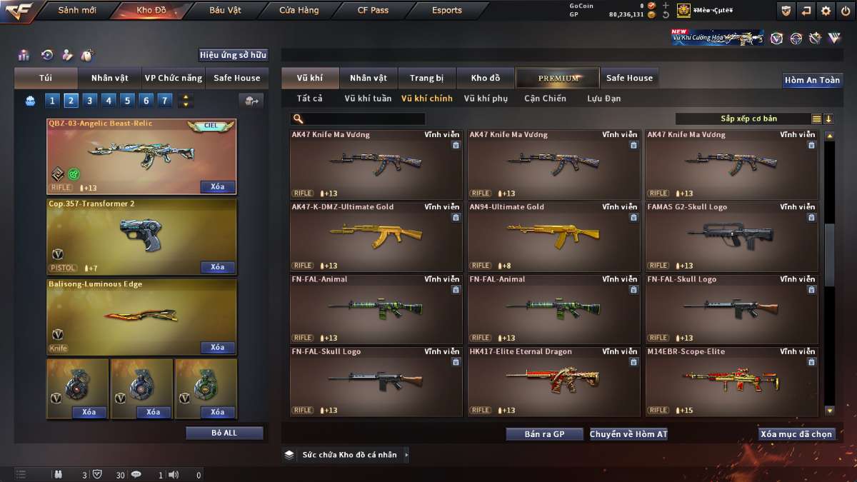shop acc cf uy tin gia re